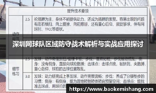 深圳网球队区域防守战术解析与实战应用探讨